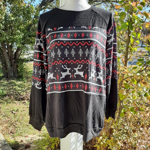 🆕️ LAST 1! Black Holiday Print Sweater - Picture 5 of 9